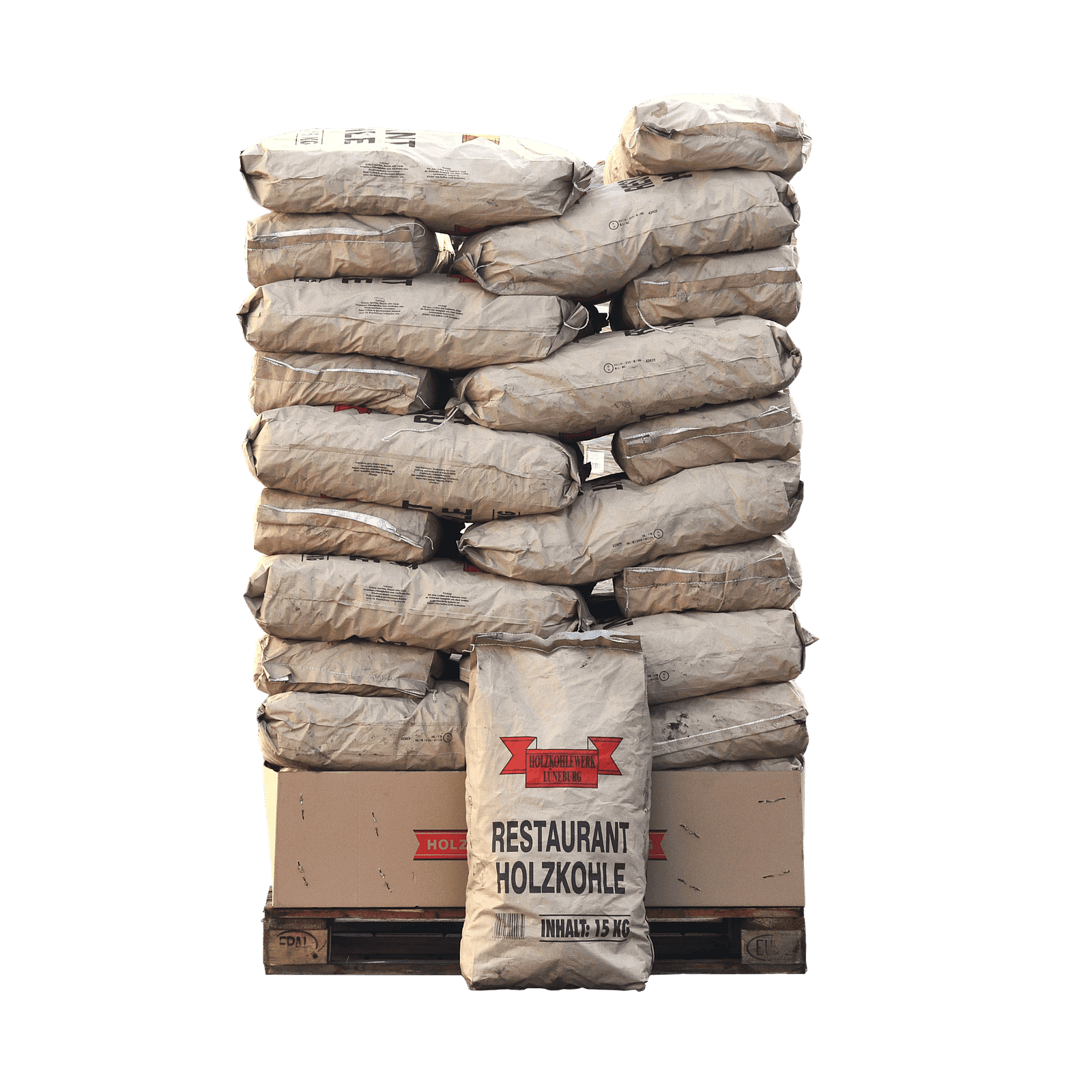 Gastro Steakhouse-Grillkohle Palette 180 kg (12 x 15 kg) große Stücke – Bild 2